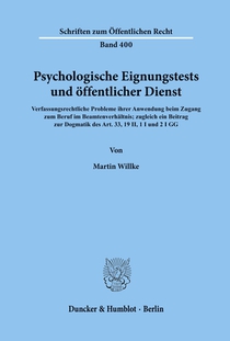 Psychologische Eignungstests und öffentlicher Dienst.