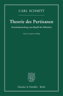 Theorie des Partisanen. voorzijde