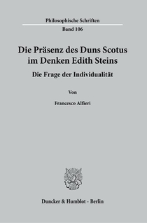 Alfieri, F: Präsenz des Duns Scotus im Denken Edith Steins
