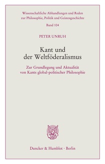 Kant und der Weltföderalismus. voorzijde