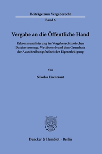 Vergabe an die Öffentliche Hand.