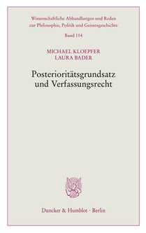 Posterioritätsgrundsatz und Verfassungsrecht