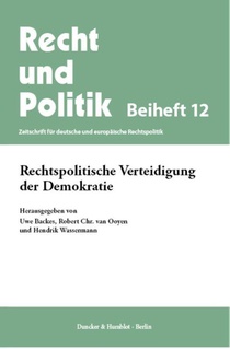 Rechtspolitische Verteidigung der Demokratie