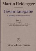 Gesamtausgabe Abt. 2 Vorlesungen Bd. 55. Heraklit voorzijde