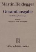 Gesamtausgabe Abt. 2 Vorlesungen Bd. 27. Einleitung in die Philosophie voorzijde