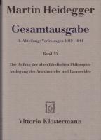 Gesamtausgabe. 4 Abteilungen / Der Anfang der abendländischen Philosophie voorzijde