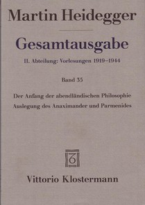 Gesamtausgabe. 4 Abteilungen / Der Anfang der abendländischen Philosophie voorzijde