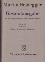 Gesamtausgabe. 4 Abteilungen / Seminare. Platon - Aristoteles - Augustinus voorzijde