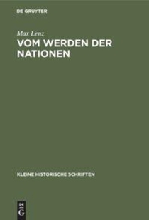 Vom Werden Der Nationen