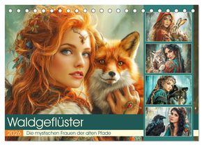 Waldgeflüster. Die mystischen Frauen der alten Pfade (Tischkalender 2026 DIN A5 quer), CALVENDO Monatskalender
