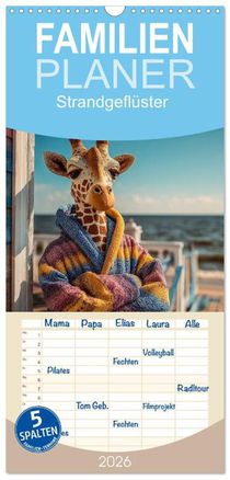 Familienplaner 2026 - Strandgeflüster mit 5 Spalten (Wandkalender, 21 x 45 cm) CALVENDO