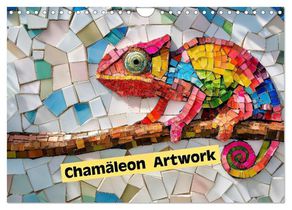 Chamäleon Artwork (Wandkalender 2026 DIN A4 quer), CALVENDO Monatskalender