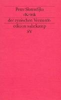 Peter Sloterdijks Kritik der zynischen Vernunft voorzijde