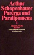 Parerga und Paralipomena I. Kleine philosophische Schriften voorzijde