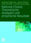 Rational Choice: Theoretische Analysen und Empirische Resultate voorzijde