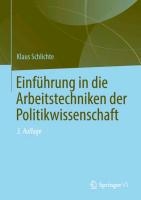 Einfuhrung in die Arbeitstechniken der Politikwissenschaft