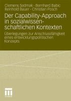 Der Capability-Approach in Sozialwissenschaftlichen Kontexten voorzijde