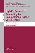 High Performance Computing for Computational Science - VECPAR 2008 voorzijde