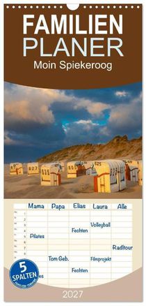 Familienplaner 2027 - Moin Spiekeroog mit 5 Spalten (Wandkalender, 21 x 45 cm) CALVENDO