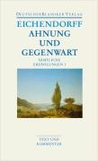 Sämtliche Erzählungen 1. Ahnung und Gegenwart voorzijde