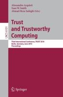 Trust and Trustworthy Computing voorzijde