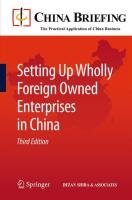 Setting Up Wholly Foreign Owned Enterprises in China voorzijde