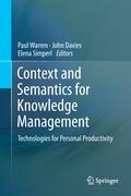 Context and Semantics for Knowledge Management voorzijde