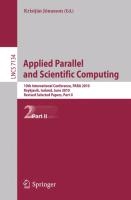 Applied Parallel and Scientific Computing voorzijde