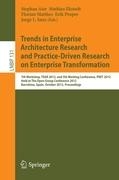 Trends in Enterprise Architecture Research and Practice-Driven Research on Enterprise Transformation voorzijde
