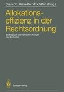 Allokationseffizienz in Der Rechtsordnung