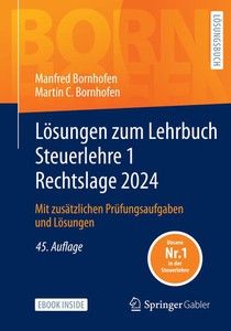 Lösungen zum Lehrbuch Steuerlehre 1 Rechtslage 2024 voorzijde