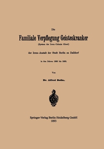 Die Familiale Verpflegung Geisteskranker