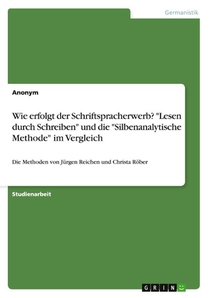 Wie erfolgt der Schriftspracherwerb? 