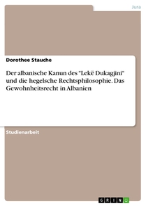 Der albanische Kanun des 