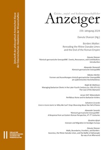 Geistes-, sozial- und kulturwissenschaftlicher Anzeiger - Zeitschrift der philosophisch-historischen Klasse der Österreichischen Akademie der Wissenschaften, 159. Jahrgang (2024)