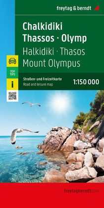 Chalkidiki - Thassos - Olymp, Straßen- und Freizeitkarte 1:150.000, freytag & berndt