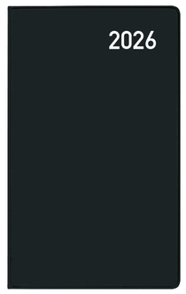 Taschenkalender Saturn Leporello Karton schwarz 2026