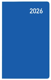 Taschenkalender Saturn Leporello Karton blau 2026