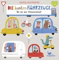 Die bunten Fahrzeuge - Wo ist der Unterschied? voorzijde