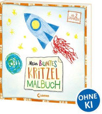 Mein buntes Kritzel-Malbuch (Rakete)