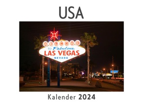 USA (Wandkalender 2024, Kalender DIN A4 quer, Monatskalender im Querformat mit Kalendarium, Das perfekte Geschenk)