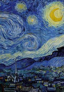 Notizbuch A4 liniert - 100 Seiten Soft Cover - van Gogh Sternennacht - FSC Papier