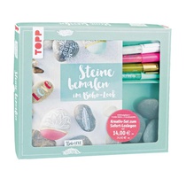 Kreativ-Set Steine bemalen im Boho-Stil