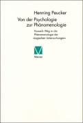 Von der Psychologie zur Phanomenologie