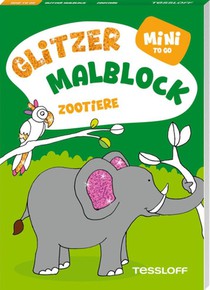 Mini Glitzer Malblock to go. Zootiere