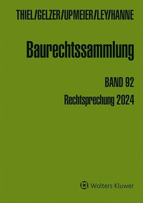 Baurechtssammlung. Rechtsprechung des Bundesverwaltungsgerichts,... / Baurechtssammlung Band 92