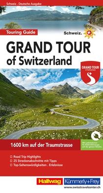 Hallwag Reiseführer Grand Tour of Switzerland Touring Guide, deutsche Ausgabe voorzijde