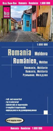 Reise Know-How Landkarte Rumänien, Moldau / Romania, Moldova (1:600.000)