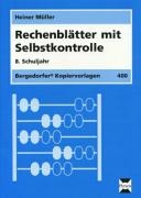 Rechenblätter mit Selbstkontrolle - 8. Klasse