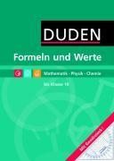 Formeln und Werte - Formelsammlung bis Klasse 10